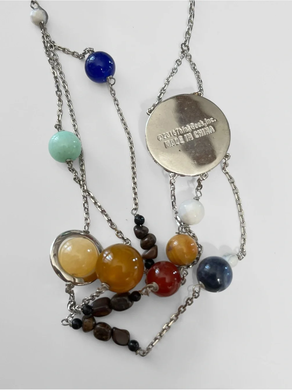 Think Geek Solar Orbit Gemstone Multi Strand Necklace